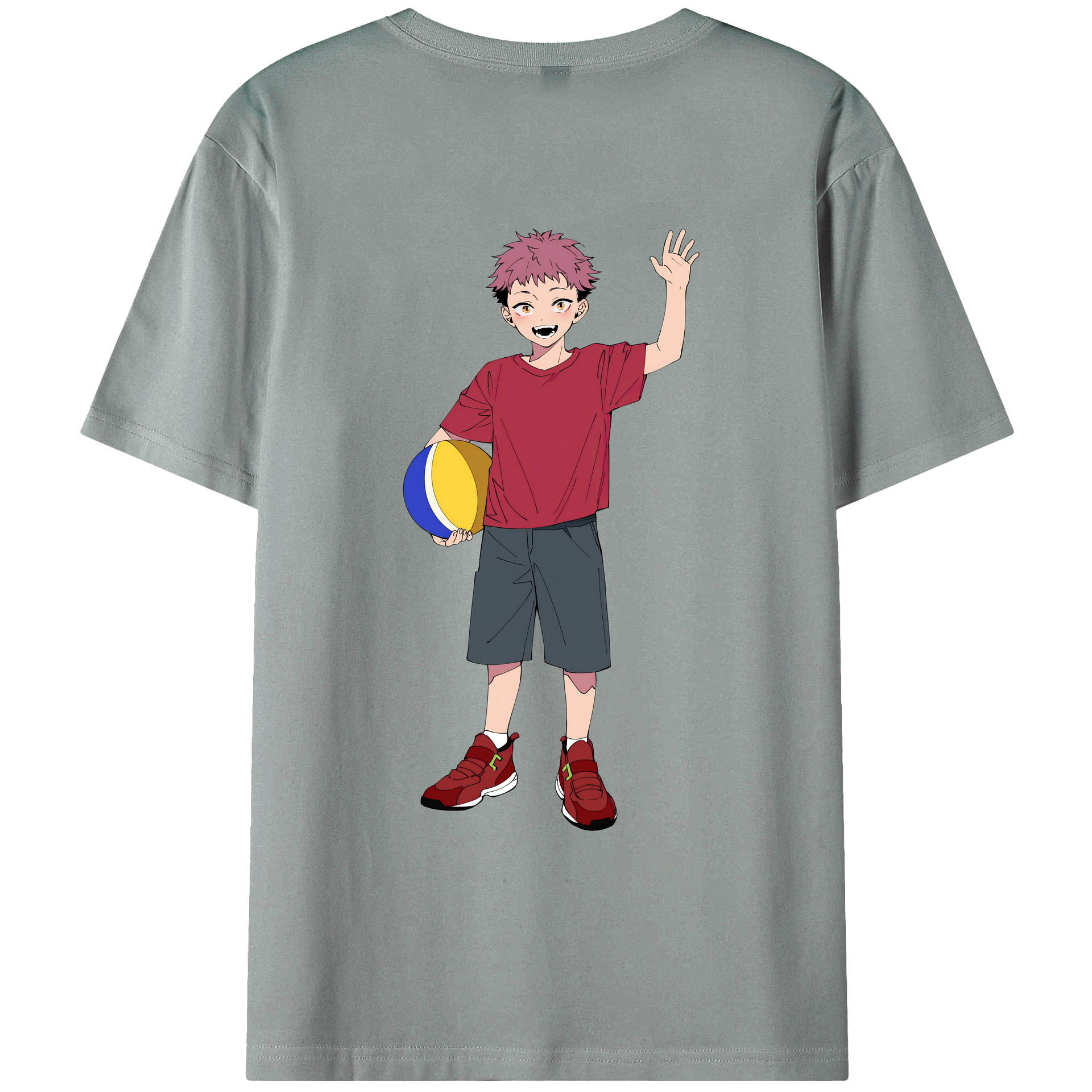 （画像用） 呪術廻戦 Jujutsu Kaisen 綿100％ メンズ半袖Tシャツ（バックプリント） 通気性